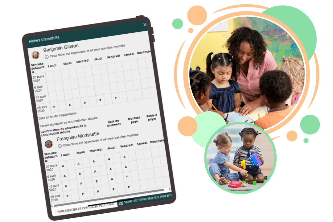 Gestion administrative - Interface showing administrative management features